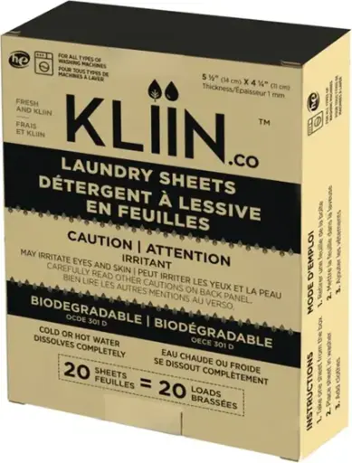 [KL094058000] KLIIN Détergent à lessive en feuilles biodégradable