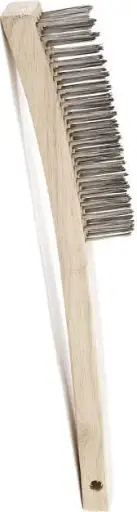 [AG099025000] Brosse à fils en acier inox avec long manche - 4 rangées
