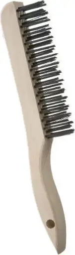 [AG099019000] Brosse à fils d'acier trempé avec poignée arrondie - 4 rangées