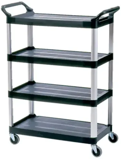 [RB004096NOI] Chariot de service à 4 tablettes Rubbermaid 4096
