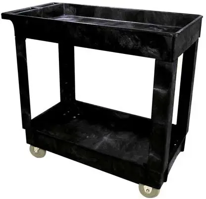 [RB009T66NOI] Chariot utilitaire à 2 tablettes 31" x 34" Rubbermaid 9T66