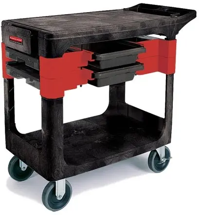 Chariot de travail avec compartiments de rangement Rubbermaid 6180
