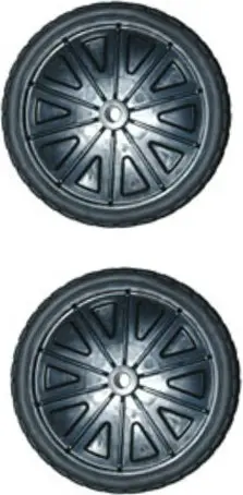 [PR9W21L1000] Ensemble de roues 10" pour les poubelles 9W21 Rubbermaid