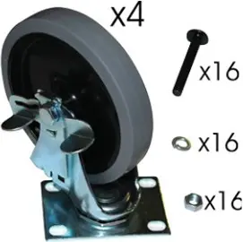 [PR4300L8000] Ensemble de roulettes 3-en-1 Rubbermaid 4300L8