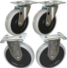 [PR4505L3000] Ensemble de roulettes 6" avec étiquette détachable Rubbermaid 4505L3