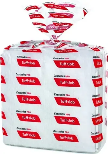 [CC00W420000] Tuff Job W420 Chiffons double crêpage plié en 4 blancs