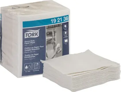 [SC192136000] Tork 192136 Chiffons en papier tout usage plié en 4, blanc