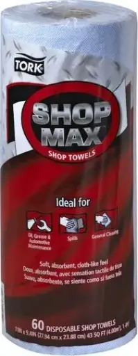 [SC450360000] 450360 Tork ShopMax Chiffons industriel en rouleau, bleu