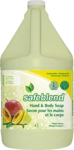 SAFEBLEND Savon pour les mains et le corps au parfum mangue papaye