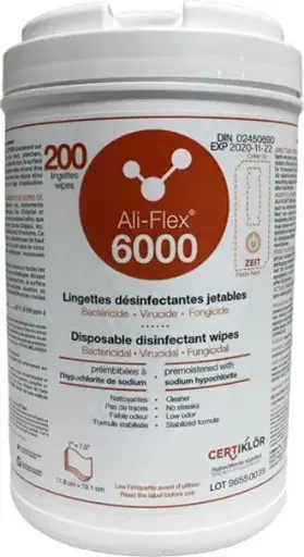 [LM009655L95] ALI-FLEX 6000 Lingettes désinfectantes avec hypochlorite de sodium