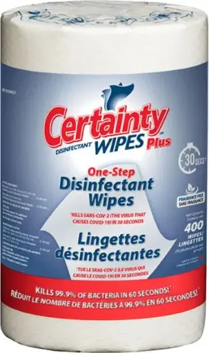 CERTAINTY PLUS Lingettes désinfectantes Humides