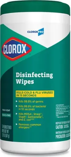 CLOROX PRO Lingettes désinfectantes avec quaternaire