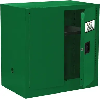 Armoire de rangement pour pesticides avec porte manuelle