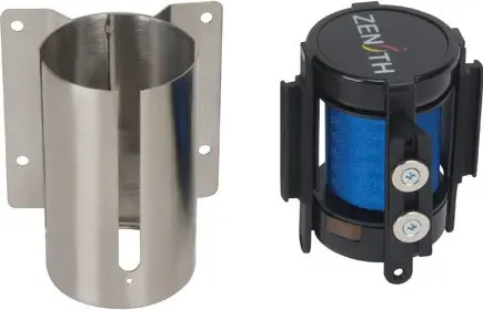 Barrière à fixation murale en acier inox avec ruban magnétique de 7'