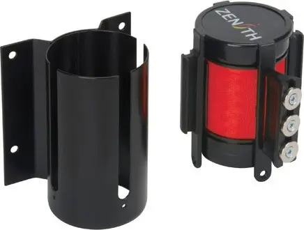 Barrière à fixation murale noir avec ruban magnétique de 12'