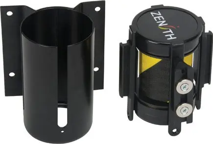 Barrière à fixation murale noir avec ruban magnétique de 7'