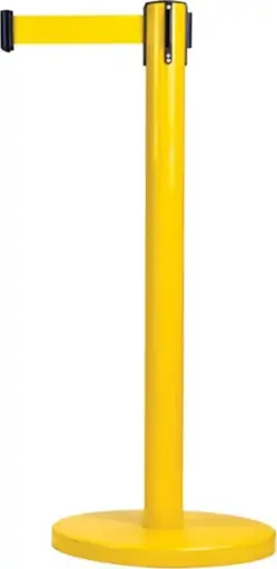Barrière de 12' sur pied avec un fini jaune