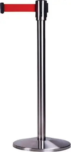 Barrière de 12' sur pied en acier inoxydable