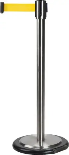 Barrière de 12' sur roues en acier inoxydable