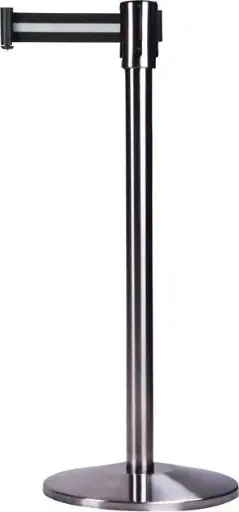 Barrière en acier inoxydable sur pied pour le contrôle des foules