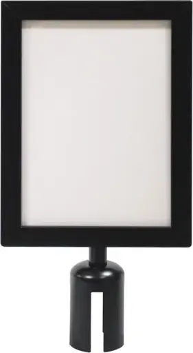 Cadre d'enseigne vertical pour poteau de barrière