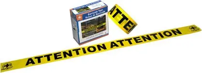 [DI0057004YB] Ruban de barricade jaune Attention Attention