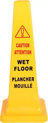 Cône de sécurité large bilingue