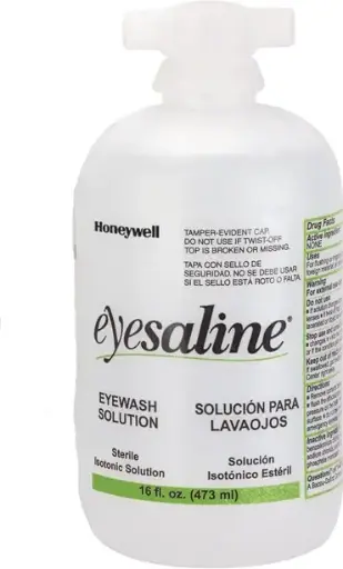 Bouteille de solution saline stérile