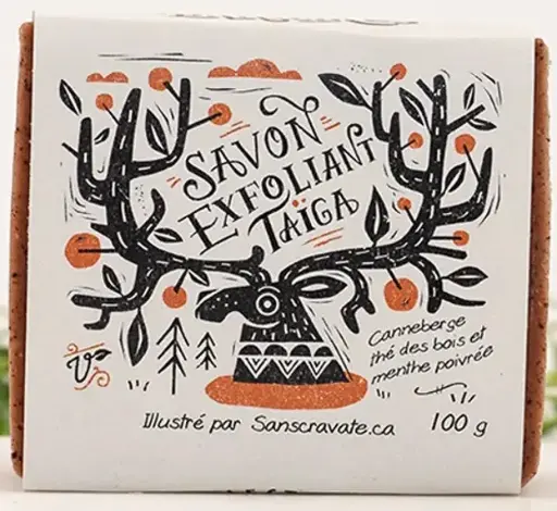[857675001944] Savon exfoliant taïga 100 g - Les Mauvaises Herbes