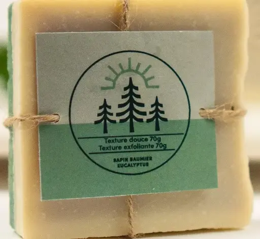 [629283002831] Duo de savons doux et exfoliant avec sapin baumier et eucalyptus 100 g