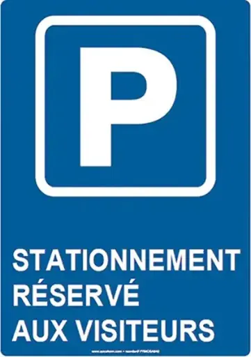 [TQ0SR656000] Enseigne "Stationnmenet réservé aux visiteurs"
