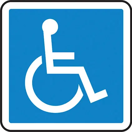 [TQSAW814000] Enseigne pictogramme pour toilette handicapé