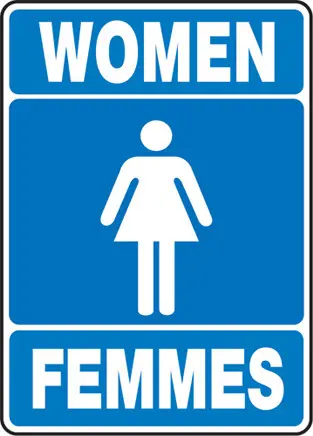 Enseignes pour toilette Hommes et Femmes bilingue