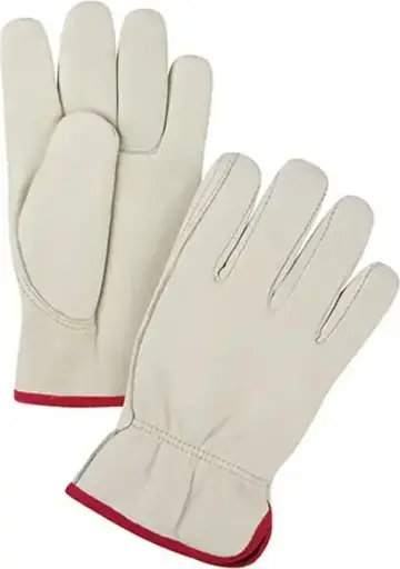 Gants de conducteur, Paume en Cuir fleur de vache, Molleton