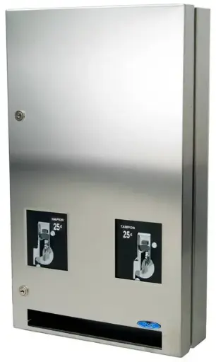 Distributeur double en surface pour serviettes sanitaires et tampons