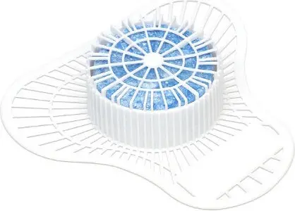 Tamis d'urinoir avec bloc désodorisant sans para