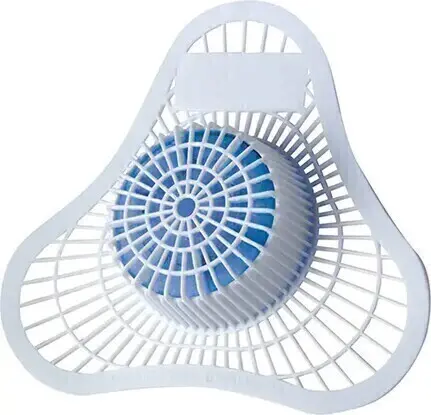 Tamis d'urinoir avec bloc intégré