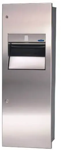 Combo distributeur de papier à plis multiple et poubelle 16,5 L