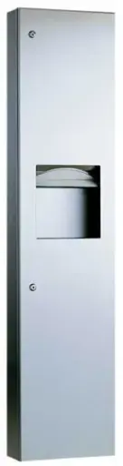 Distributeur de papiers et poubelle semi-encastrée de 55'' Bobrick B-38032 TRIMLINE