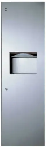 Distributeur de papiers et poubelle encastrée de 56'' Bobrick B-3900 TRIMLINE
