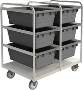 Râtelier mobile en acier inoxydable à deux côtés