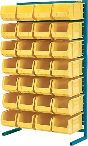 Supports fixes pour contenants à un côté, 28 bacs