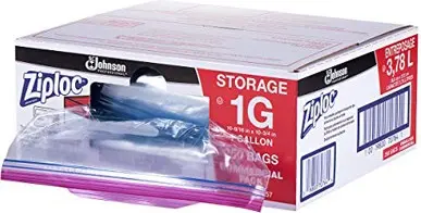 [SJ707641000] Sacs d'entreposage Ziploc 1 gal, 250 sacs