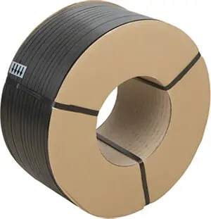 Feuillard, Polypropylène, 8" diamètre du noyau, Calibre Manuel, Noir