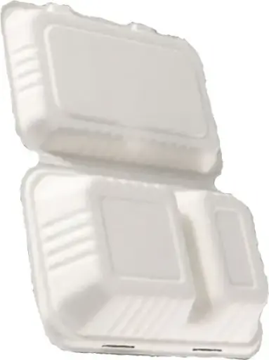 [GL006016000] Contenants à bagasse compostable - 2 compartiments