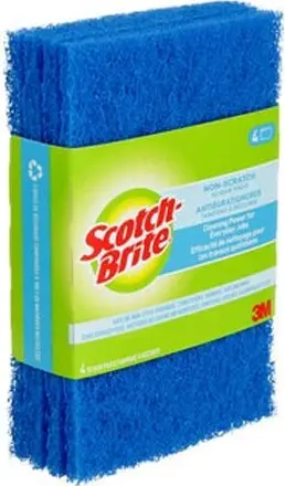 [3MSB4622000] Tampon à récurer antiégratignures Scotch-Brite, Bleu