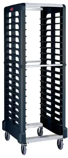 [RB003320NOI] Chariot noir pour plateaux alimentaires