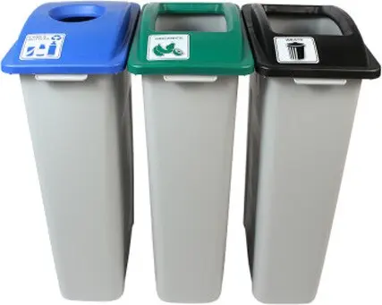 WASTE WATCHER Poubelles pour les déchets, canettes et compost 69 gal 