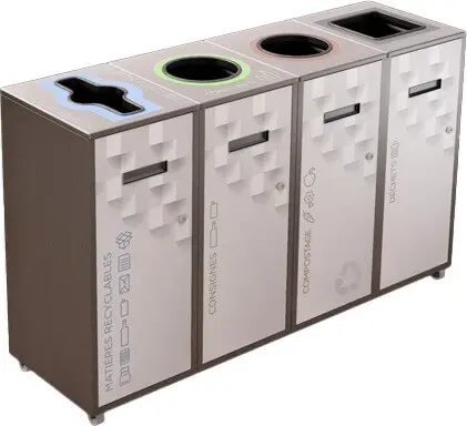 LOUNGE Îlot de récupération 4 voies 87L 