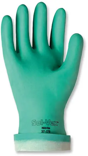 Gants en nitrile 13", 15 mils. Verts au fini gauffré Sol-Vex 